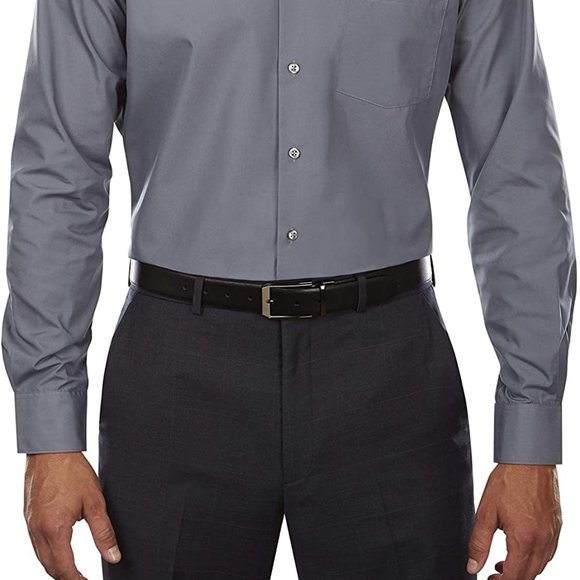 Men's Shirt Fitted Poplin 18" Neck 34"-35"… - Picture 2 of 6